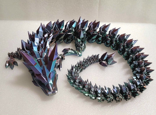 Crystal dragon XL 4foot purple, green, copper color shift