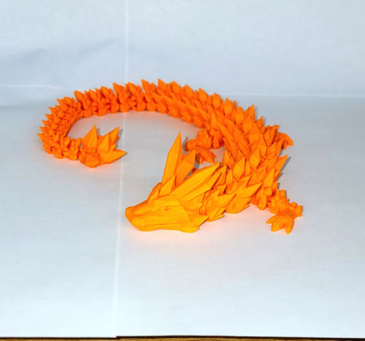 Crystal dragon small 12 inch orange