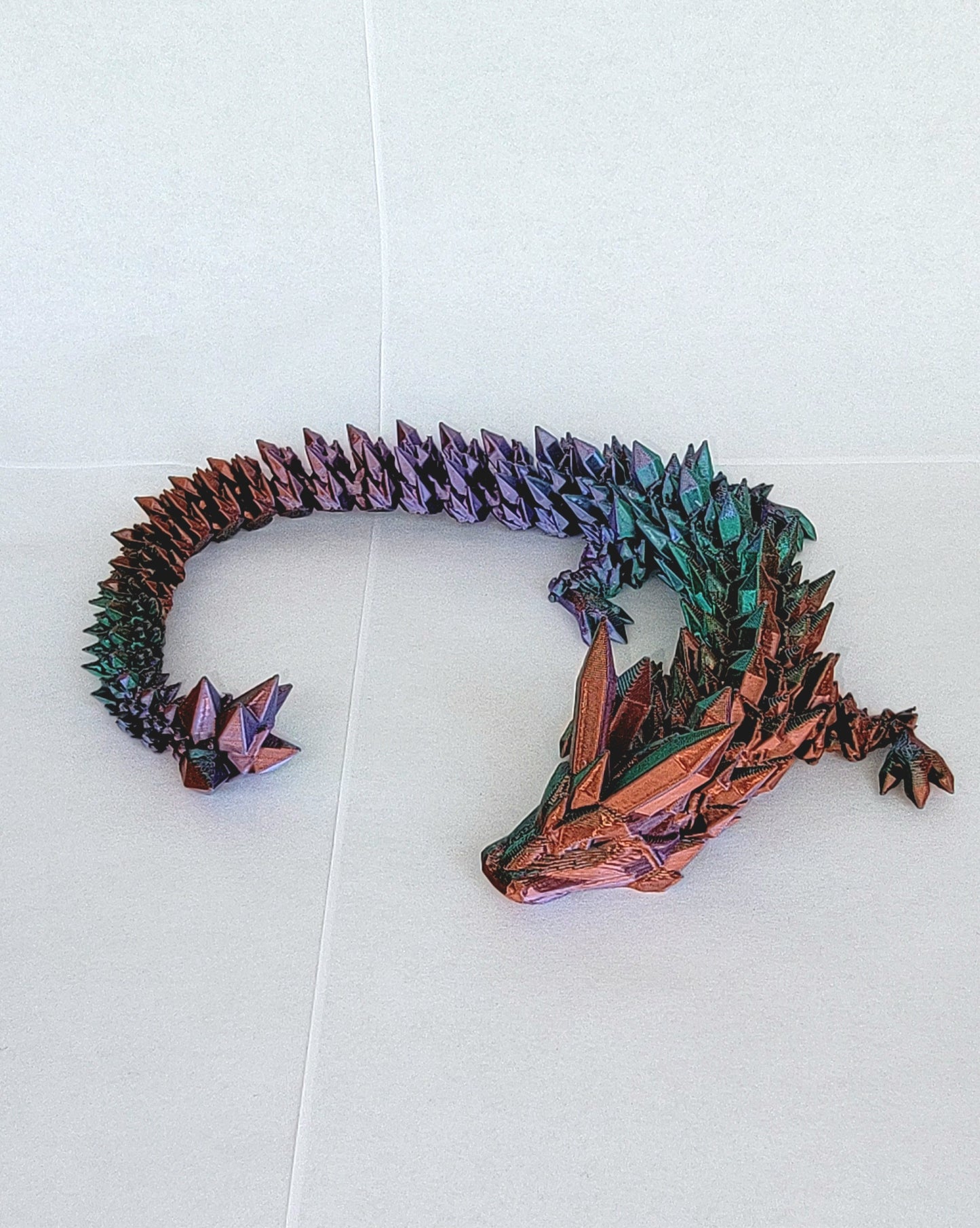 Crystal Dragon small 12 inch copper, green, purple color shift